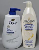 New Dove Deep Moisture Body Wash & Jergens Ultra Care Fragrance Free Lotion