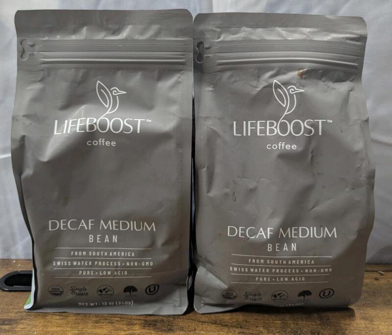 BB [11/25] - 2 New LifeBoost Decaf Medium Coffee Beans