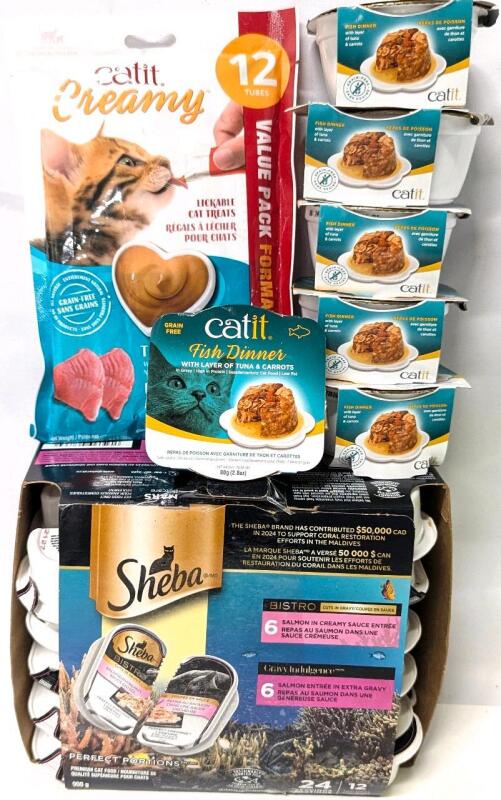 [BB 01/2025 - 11/2026] New Wet Cat Food & Treats : Sheba Bistro, CatIt Fish Dinner Tuna/Carrots & CatIt Creamy Lickable Treats