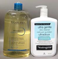 New Bioderma Cleansing Oil (Broken Pump) & Neutrogena Ultra Gentle Cleanser [EXP 2028]