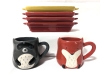 4 Personal-Size Aaron Sanchez Mini Casserole Dishes & 2 Mini Mugs (Fix & Raccoon)