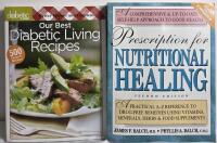 2 Softcover Nutritional Books Diabetic Living Recipes & Nutritional Healing