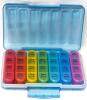New Zoski Waterproof 7-Day Pill Organizer With Extra Backup Space, Color Coded