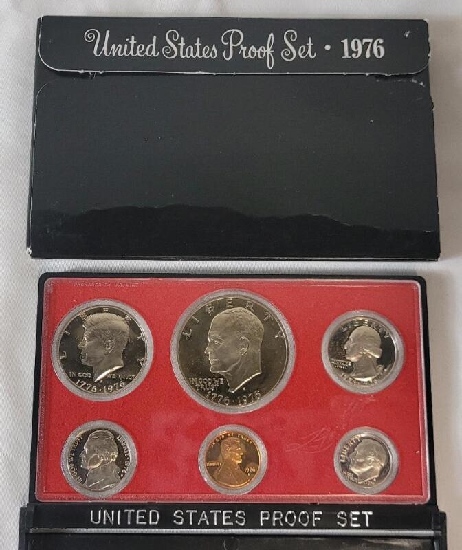 1976 (1776-) USA Proof Coin Set in Case , Uncirculated