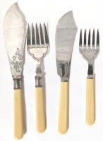 2 Pairs Vintage Fish Fork & Knife/Slice