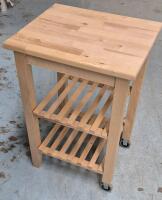 IKEA Wooden Kitchen Cart 23 x 19.75 x 33.5"