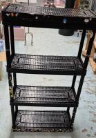 4 Tier Plastic Storage Shelf - 32" L x 13.5" W x 57" H