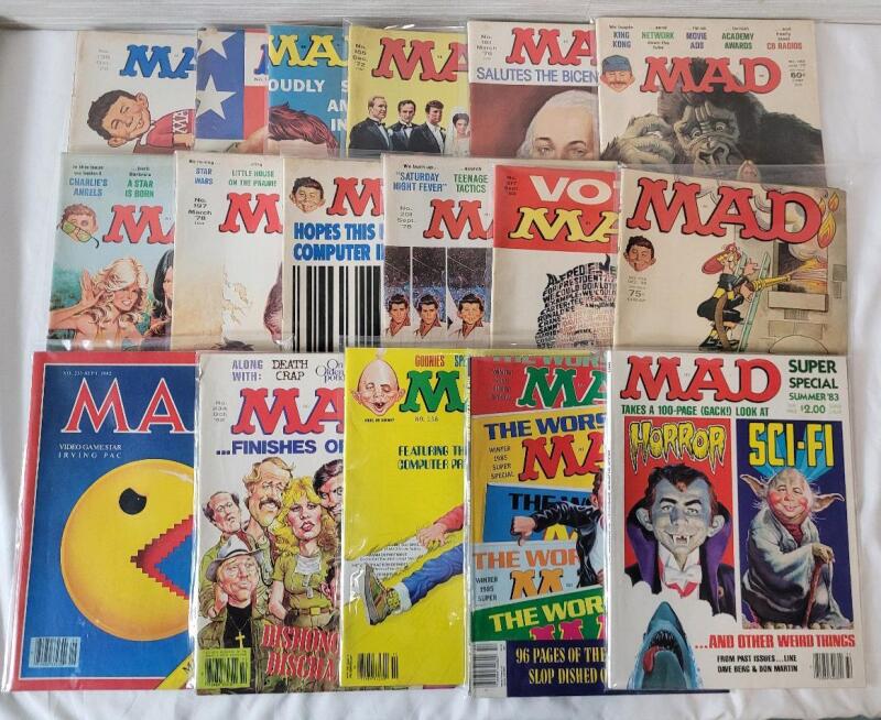 1970 - 1983 MAD Magazines , Seventeen (17) Issues .