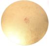 Striking Mid Century Modern SEETUSEE Canada by Mayfair Painted Pig Skin Leather-Backed Art Glass Display Plate, 12" Diameter - 3