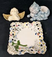 Home Decor lot. Plate Measure 6" Across.