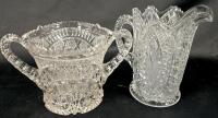 2 Crystal Vessels. Tallest Measures 7" Tall. Come chips and fleabites present.