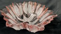 Mikasa 12" Hostess Bowl, "Tulips Pink Pattern. "