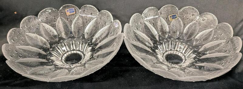 Vintage Lausitzer Crystal Bowl "Medea" Pattern. 10.5"