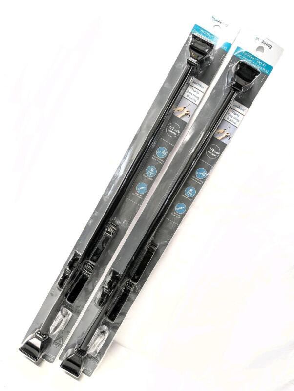 2 New TrueLiving &frac12; Diameter SwiftSet Tap-In Easy Install Curtain Rod, 20" to 36"