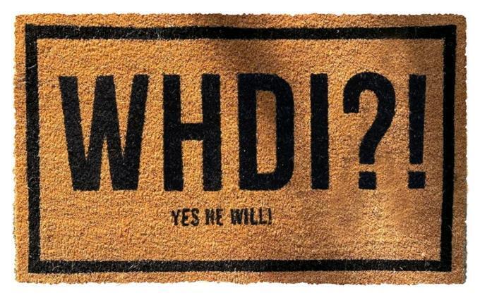New - #CultureTags " WHDI!? " welcome mat made of natural coconut coir with a heavy-duty PV backing. Measures 30"&times;18"