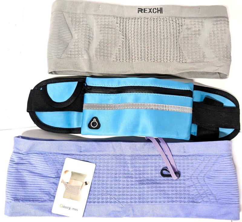 2&times; New Anti-Pickpocket Stretchy Discreet Under-Clothes Wallet Bands (One Size Fits Most) & Thin Profile Fanny Pack With Adjustable Waist Strap, Great When Travelling & For Concerts/ Conventions