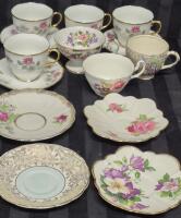 7 Vintage Teacups & Saucers - Mismatches