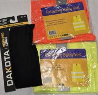 New sz XL Safety Vests & Dakota Neck Tube sz O/S
