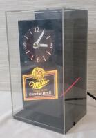 Miller High Life Genuine Draft Electric Bar Clock . Measures 5"&times;9"&times;4" . Tested Working