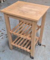 IKEA Wooden Kitchen Cart 23 x 19.75 x 33.5"