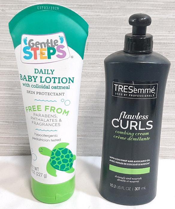New Gentle Steps Daily Baby Lotion & TreSemm&eacute; Flawless Curls Combing Cream