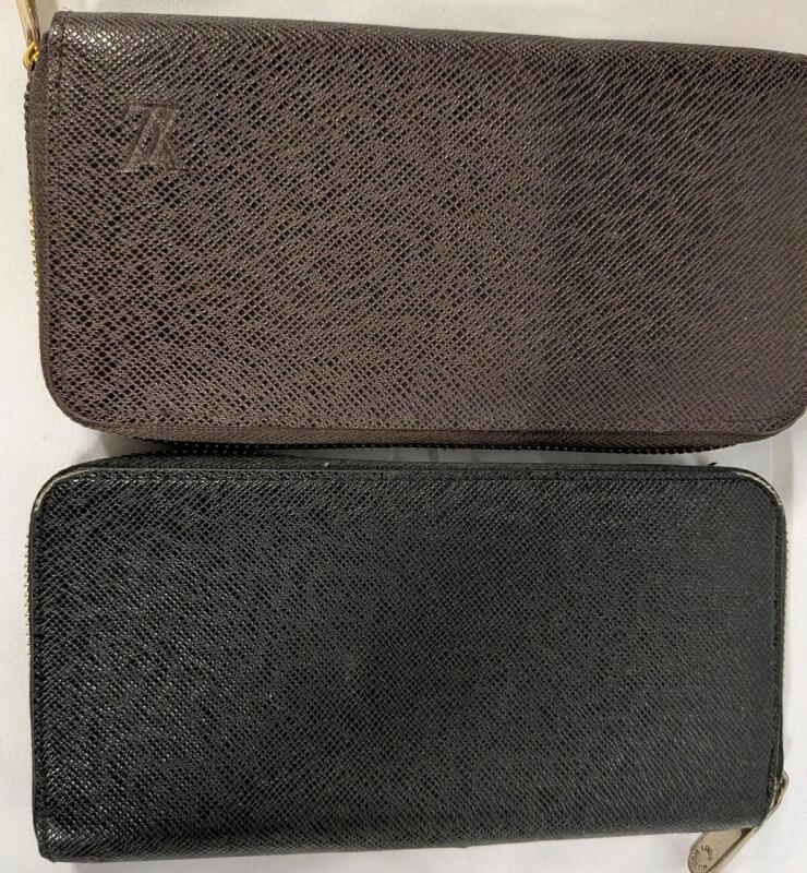 2 Leatherlike Wallets. 7.5" by 4"