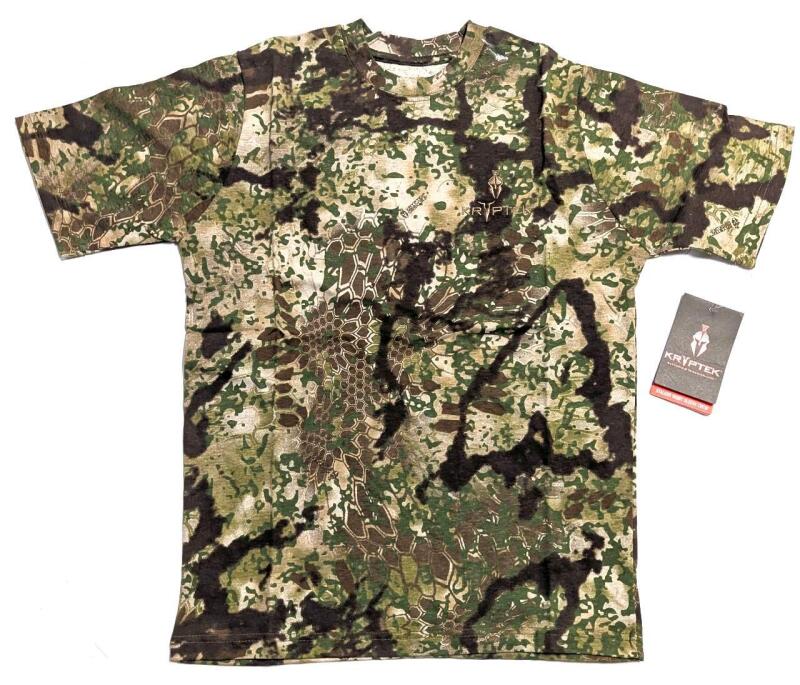 New Size XS Men's KRYPTEK Stalker Short Sleeve Crewneck Tee, Embroidered Logo, Transitional