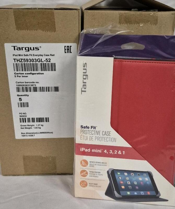 10 New Targus iPad Mini Safe Fit Protective Case - Red