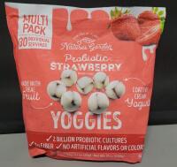 [BB 2025 JUL 15] Nature's Garden Probiotic Strawberry Yoggies . 30 Individual Servings . Sealed