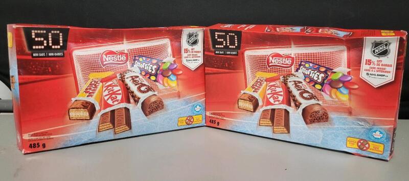 [BB 2025 OCT 13] 2-Boxes Nestl&eacute; Mini Chocolate Bars . 2-Boxes , 50 Bars Per Box .