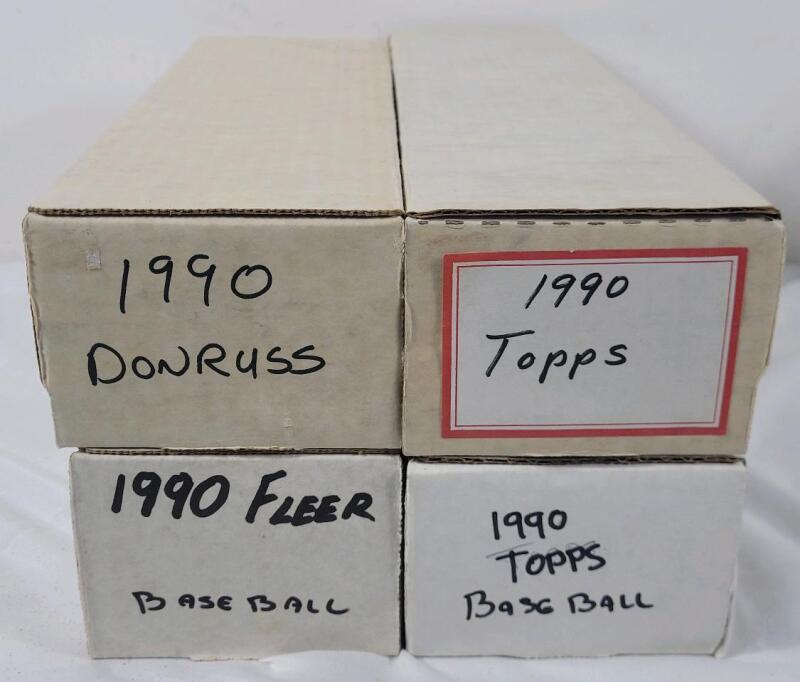 1990 MLB Baseball Trading Card Sets . 1990 Donruss , 1990 Fleer & 1990 Topps &times;2 . All Sets appear complete