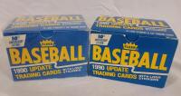 1990 Fleer Update MLB Baseball Trading Cards & Sticker Set . One (1) Sealed & One (1) Open