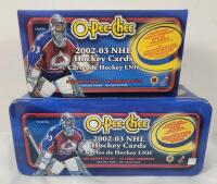 2002 - 03 O Pee Chee NHL Hockey Trading Card Base Set w/Tin . Complete #1-#330