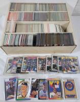 Early 1990s MLB Baseball & NHL Hockey Trading Card Singles , 1400+ Trading Cards . (1 row hockey & 3 rows baseball)