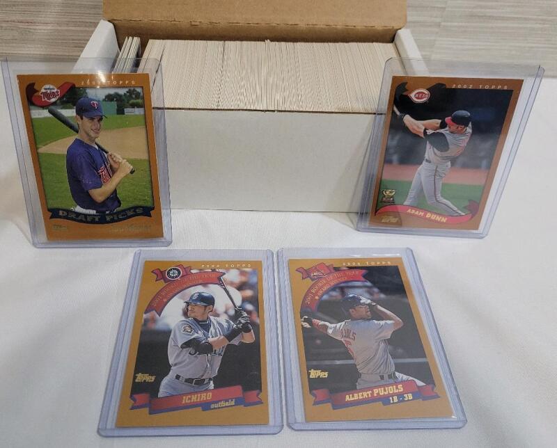 2002 Topps Series 2 MLB Baseball Trading Card Singles/Set . Includes Joe Mauer RC , Ichiro & Pujols Rookie of the Year Card . Cannot Confirm if Complete Set or Not