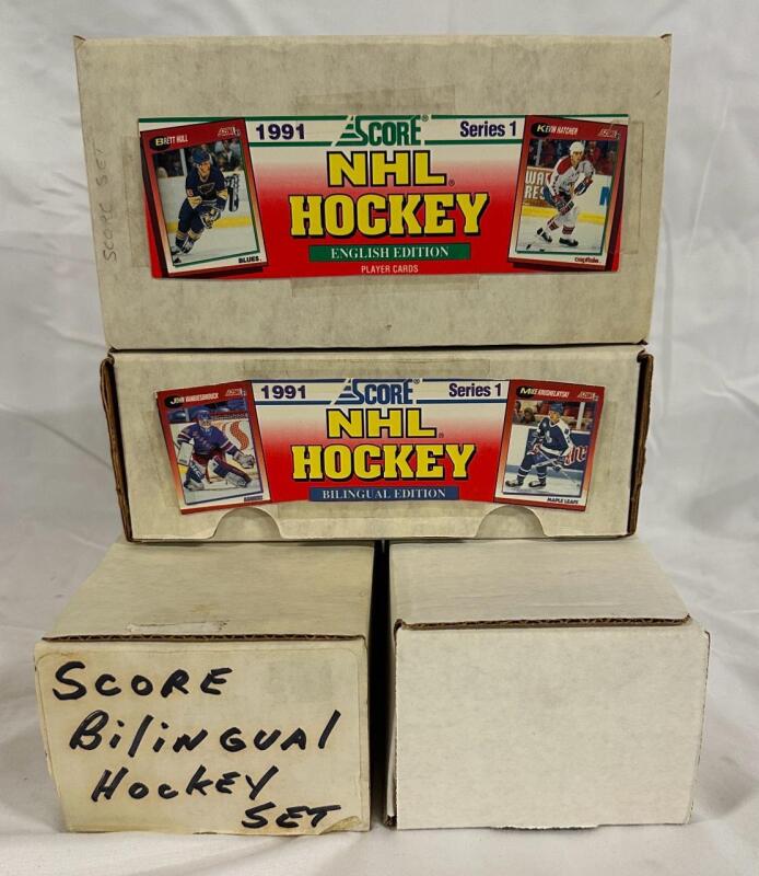 1200+ Vintage 1990&rsquo;s Score Hockey Cards, Includes Bilingual (FR/EN) Cards