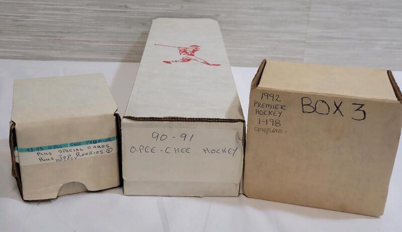 1991 - 93 O Pee Chee & OPC Premier NHL Hockey Trading Card Sets . 1990-91 OPC Set , 91-92 OPC Premier Set & 92-93 OPC Premier Set . Cannot Confirm if Sets Complete or Not .
