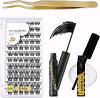 New B&Qaugen DIY Lash Extension Kit B05 Cluster B&Q Eyelash Individual Lashes Clusters with Mascara Brush Glue Remover Applicators for Eyelashes Extensions (Kit,B05) B05-D-8-16 MIX