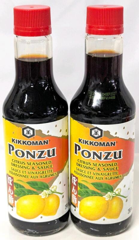 2 New Kikkoman PONZU Citrus Seasoned Dressing & Sauce [BB 04/2027]