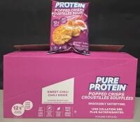 (BB07Aug2025) 8 Bags Of Pure Protein Popped Crisps Sweet Chili