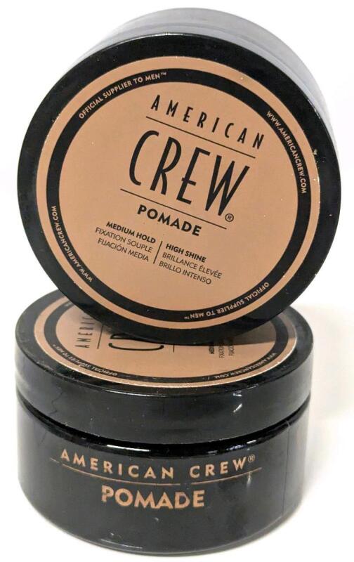 2 New AMERICAN CREW Medium Hold Men's Hair Pomades. High Shine