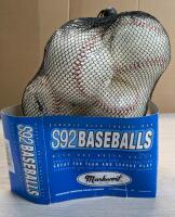 12 New S29 Baseballs with Mesh Travel Bag.