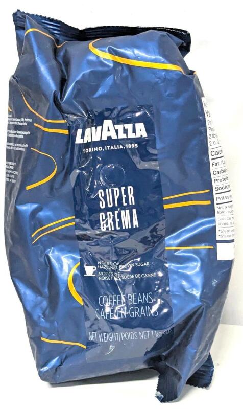 New LAVAZZA Super Crema Whole Coffee Beans, Notes pf Hazelnut & Brown Sugar [BB 11/2026]
