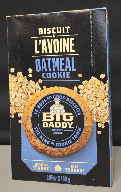 (BB 2025MA24) Box Of 8 Big Daddy Oatmeal Cookies