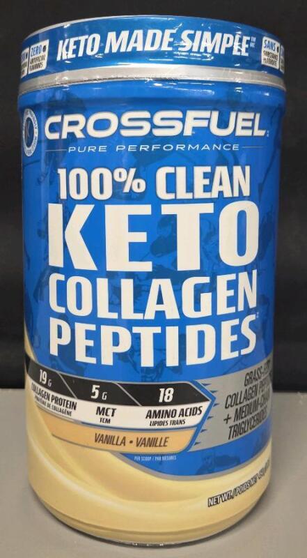 (BB Aug 25) Crossfuel 100% Clean Keto Collagen Peptides Vanilla