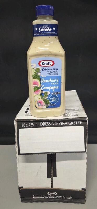 (BB 2025 MR 14) 10 Bottles of Kraft Calorie Wise Ranchers Choice