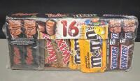 New Chocolate 16 Pack Mars, Twix M&Ms Snickers