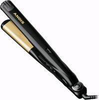 New Andis 67695 Professional Curved Edge, 1-inch 450&ordm;F High Heat Tourmaline Nano-Ceramic Curved Edge Hair Flat Iron with Dual Voltage and Auto Shut-Off - Frizz-Free Ceramic Hair Straightener - Black/Gold