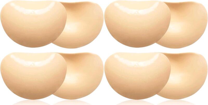 4 Pairs New Size C-D Cup Women's BALIWELL Double-Sided Sticky Bra Pads Inserts, Invisible Lift Push Up Adhesive Boob Breast Pads