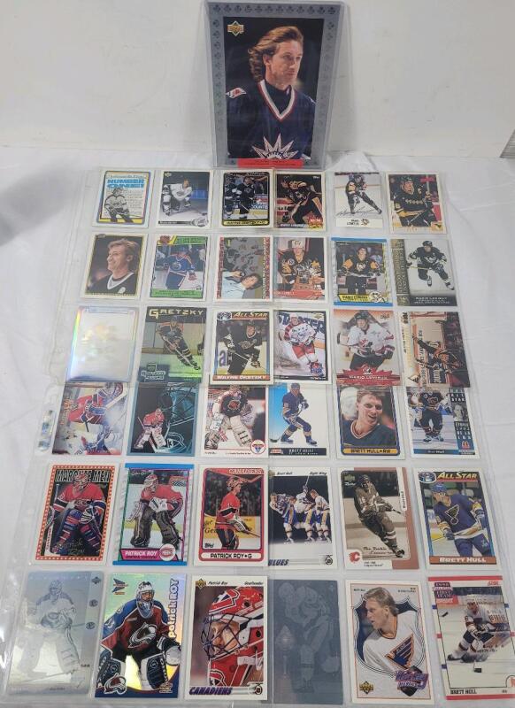 Wayne Gretzky , Mario Lemieux , Patrick Roy & Brett Hull NHL Hockey Trading Card Singles , 37 Trading Cards